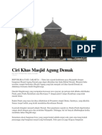 Ciri Khas Masjid Agung Demak