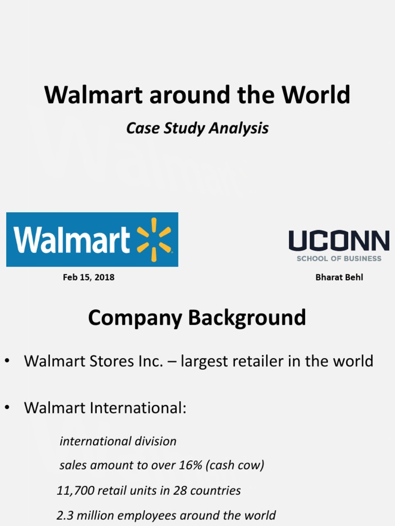 Walmart Around the World Case Study Walmart Market (Economics)