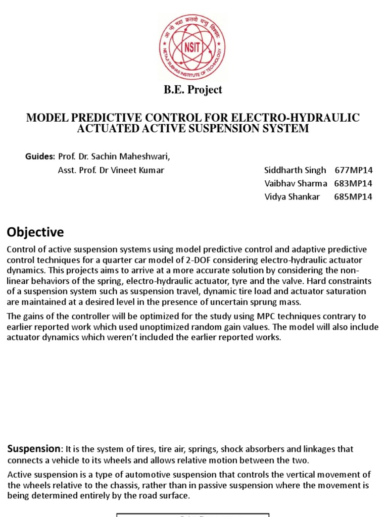 Model Predictive Control for Active Suspension | PDF | Control Theory ...