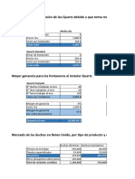 Parte Numérica Del Desarrollo Del Caso: AQUALISA QUARTZ - SIMPLEMENTE, UNA DUCHA MEJOR