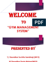 Welcome: "Gym Management System"