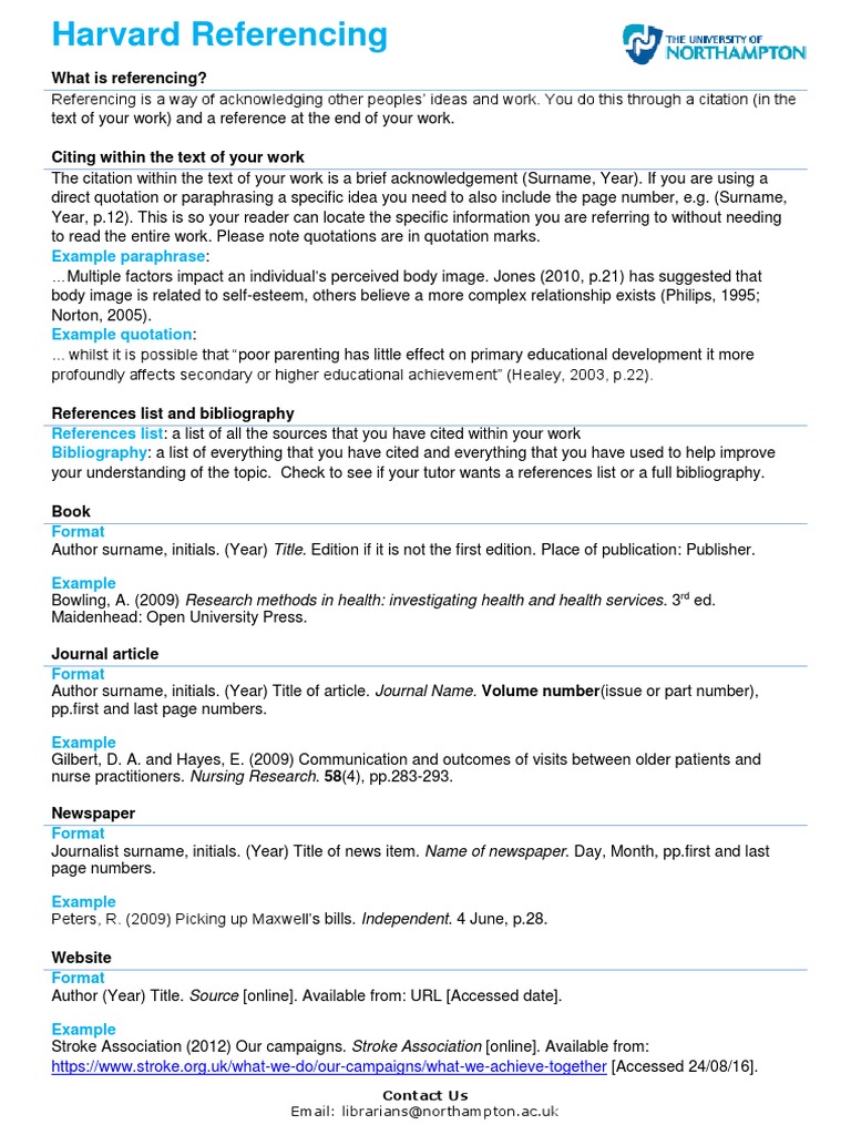 Harvardrefquickguide Update 2016 PDF | PDF | Citation | Behavioural ...