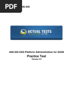 Practice Test: SAS Institute A00-250