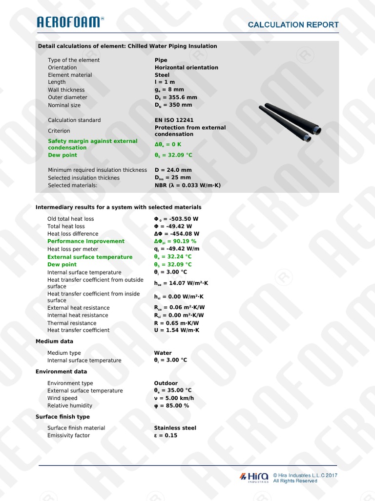 Insulation Thickness Calculation Heat Transfer Thermal Insulation Free 30day Trial Scribd