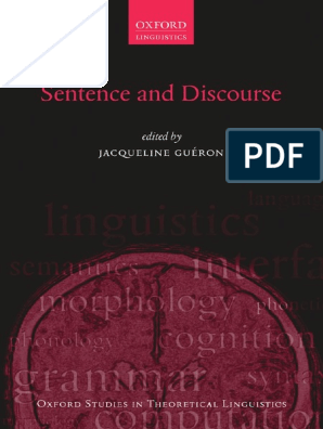 Dlfeb Com Sentence And Discourse Oxford Studies In Theoretical Linguistics Pdf Syntax Linguistics