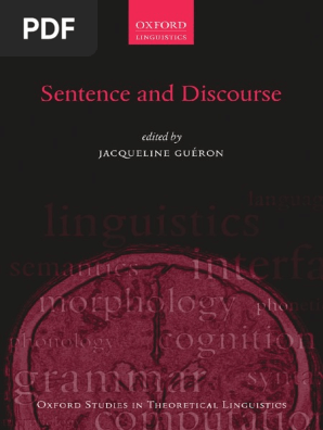 Dlfeb Com Sentence And Discourse Oxford Studies In Theoretical Linguistics Pdf Syntax Linguistics