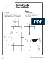 Farm Crossword Puzzle PDF