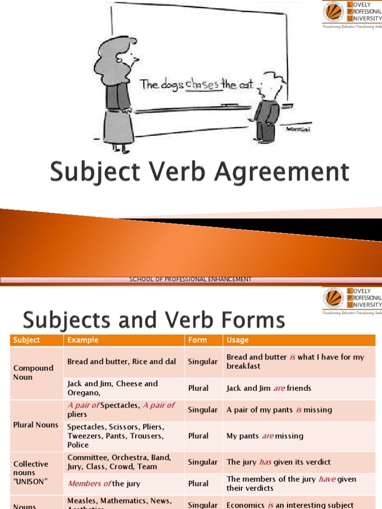 L1 Subject Verb Agreement | PDF | Grammatical Number | Plural