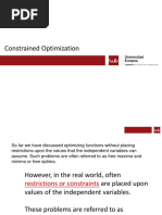 Constrained Optimization