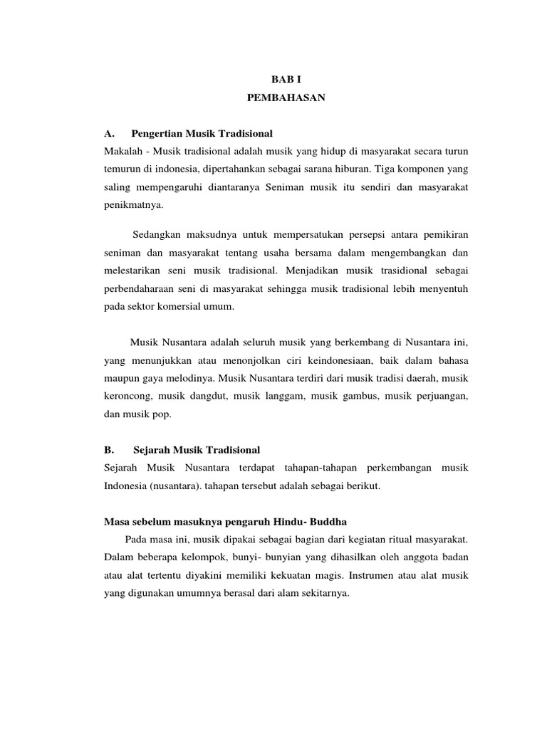 Makalah Alat Musik Tradisional