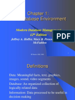 The Database Environment: Modern Database Management 12 Edition