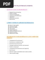 Study Plan For Data Science