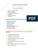 Study Plan For Data Science