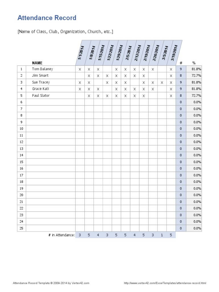 Attendance Record