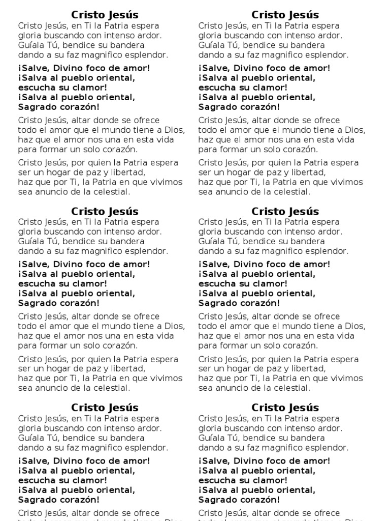 Cristo Jesús: Letra y Mensaje de Esperanza | PDF | Cristo (título) | Jesús