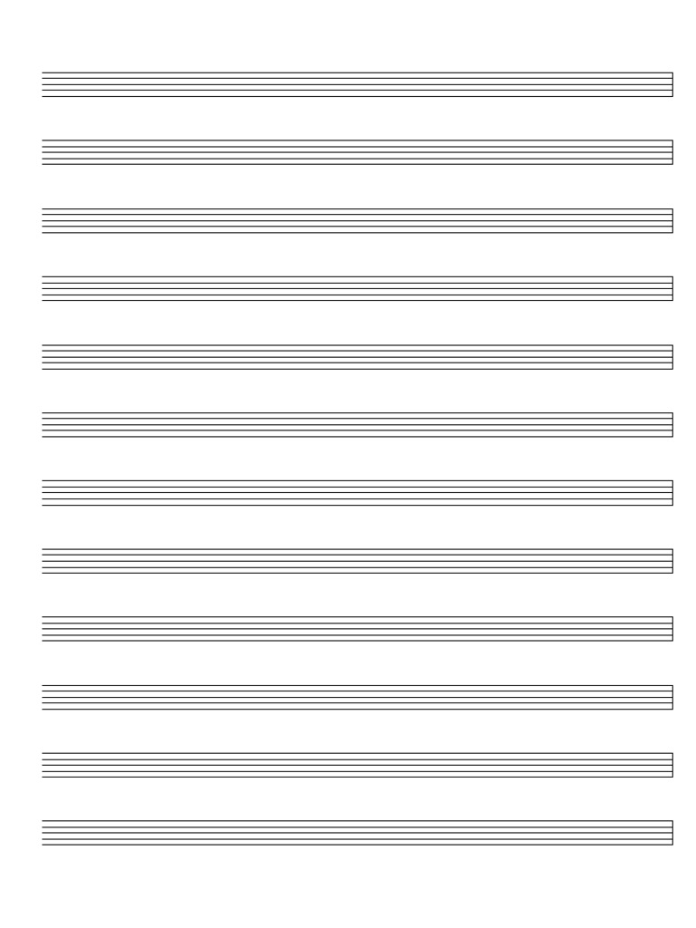 Empty Sheet Music Page | PDF