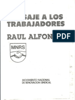 Discurso de Raul Alfonsin - Movimiento Nacional de Renovación Sindical