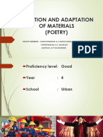 Tutorial 1 Selection and Adaptation of Materials(Poetry)