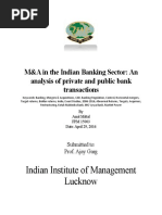 Dissertation IforIIMLPhDinFinance BankingmergersacquisitionsandrestructuringinIndia Ananalysisofprivateandpublicbankv1