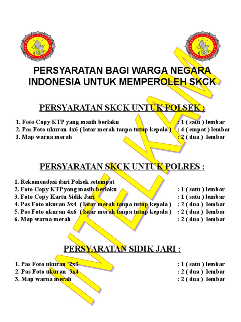 Persyaratan Skck