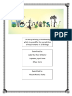 An Essay Relating To Biodiversity Which Is Passed For The Completion of Requirements in 10-Biology