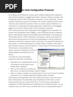 DHCP (Dynamic Host Configuration Protocol) : Tcp/Ip