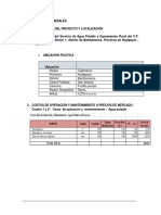 Estimación Preliminar de Cuota Familiar de Agua Potable y Alcantarillado