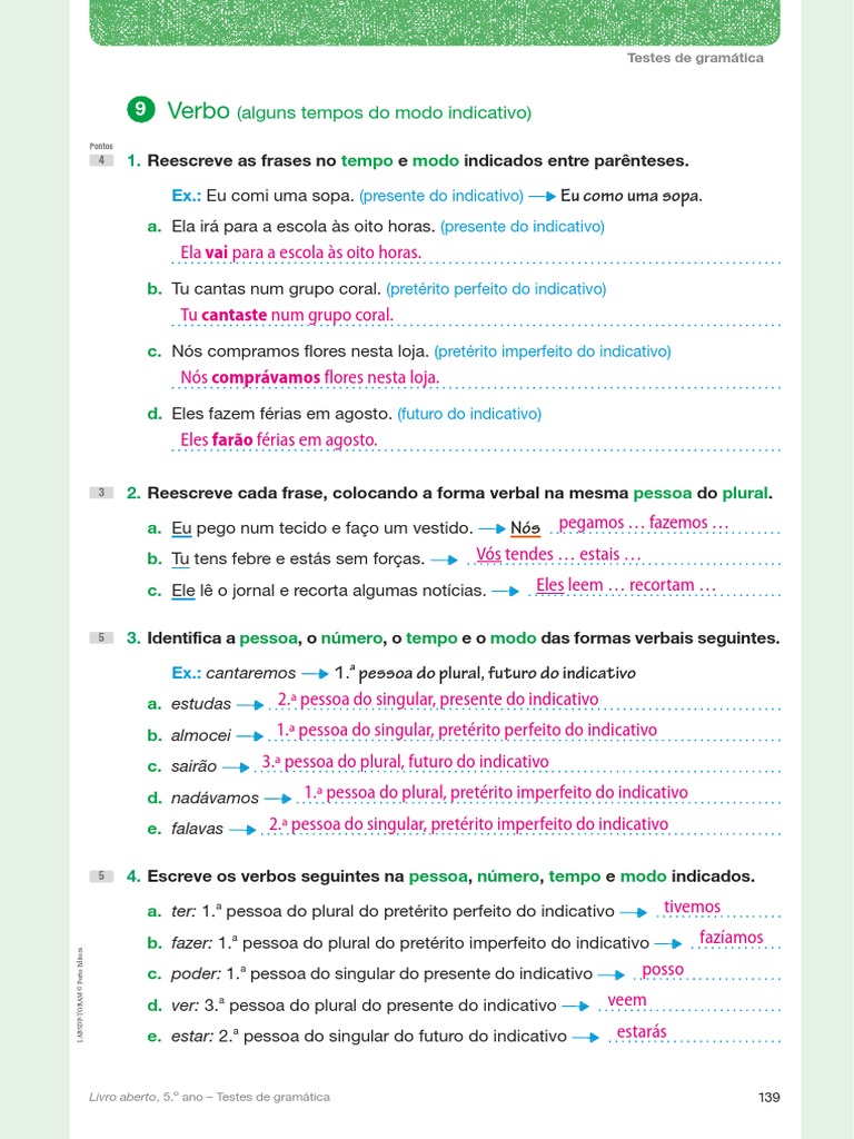 Apostila Sobre Verbos, PDF, Plural