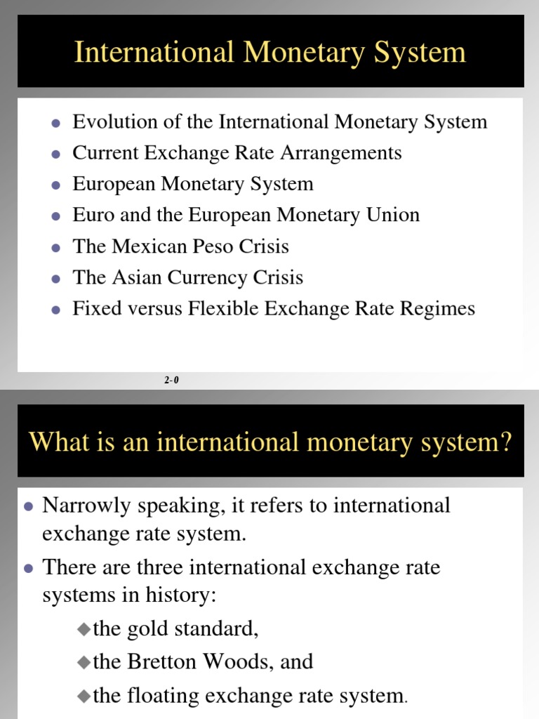 Evolution of the International Monetary System | PDF | Fixed Exchange ...