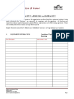 Eay Equipment Lending Agreement