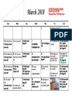 March 2018: 1st Floor Recreation Calender Daniel Conti, BS/TRD Margaret Boos, TRD Supervisor