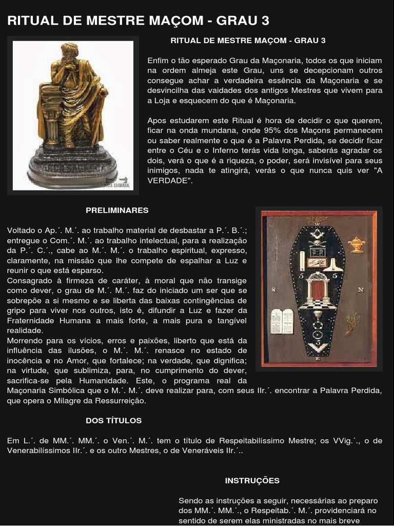 Ritual de Mestre Maçom Grau 3_preliminares