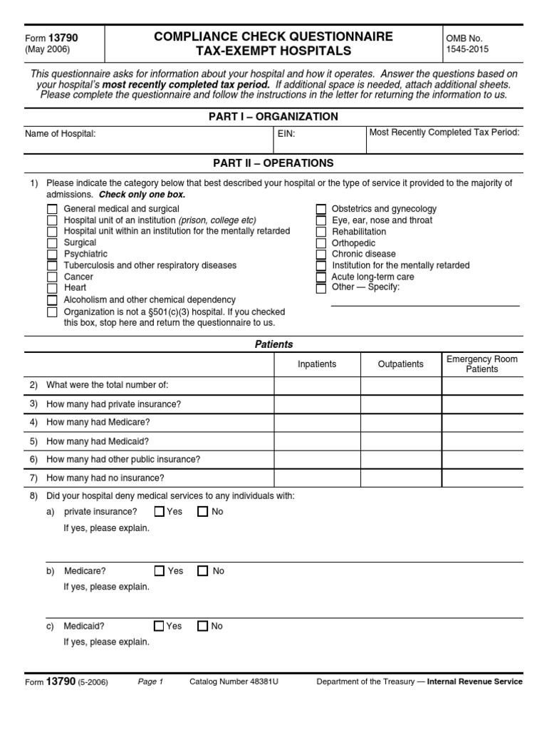 Exhibit 1 Form13790 | PDF | Patient | Hospital
