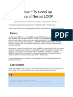 Parallel Cursor - To Speed Up Performance of Nested LOOP: Preface