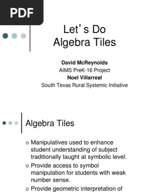 Algebra Tiles