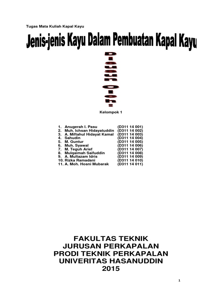 Makalah  Kapal Kayu  PDF  Makalah  Kapal Kayu  PDF