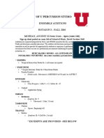 FALL 2016percussion Ensemble Audition ROTATION 3