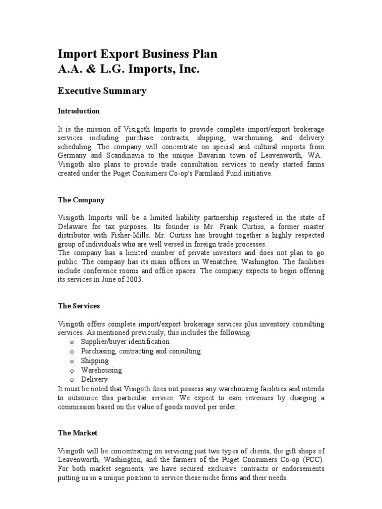 import-export-business-plan-sumple-pdf-financial-accounting