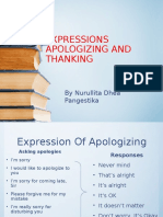 Thanking and Apologizing Expression