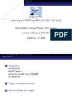 LapackWS presentation (draft) at NumAn 2010