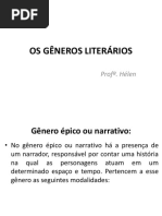 Os Gêneros Literários