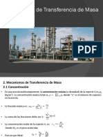 2. Transferencia de Masa, Mecanismos de Transferencia de Masa