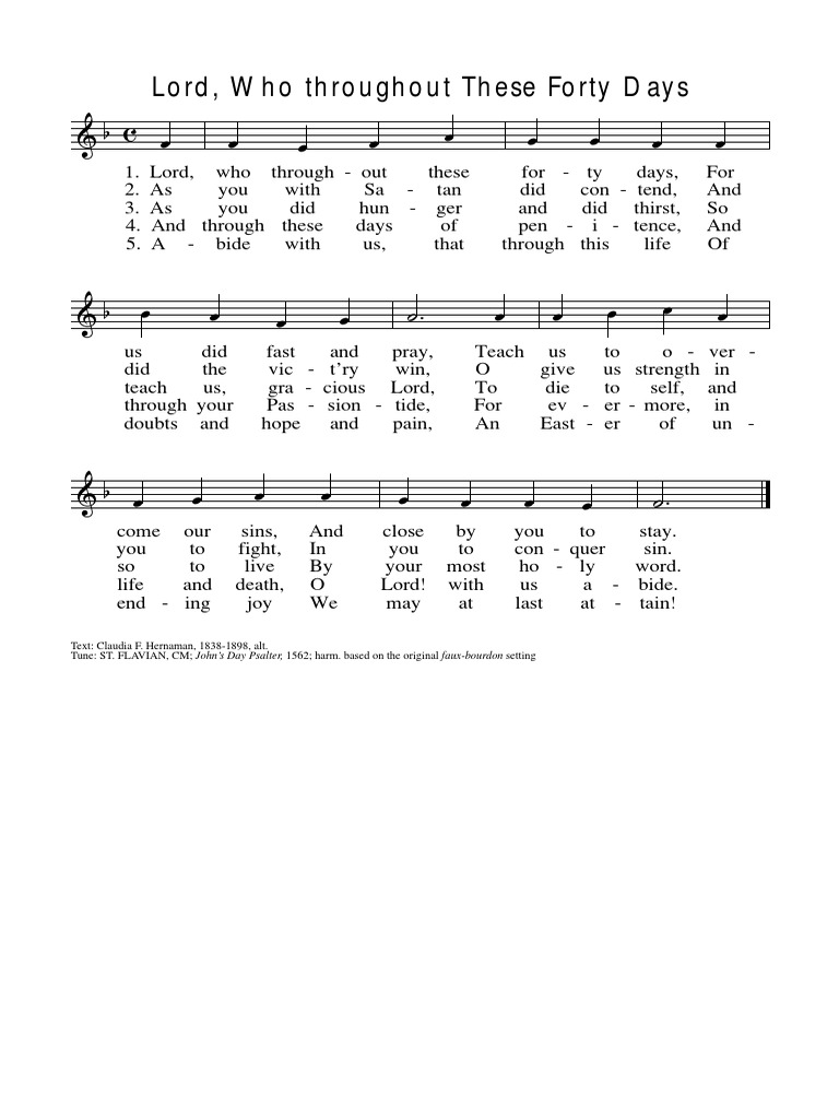 Lord Who Throughout These Forty Days (LENT) Christian Worship And Liturgy