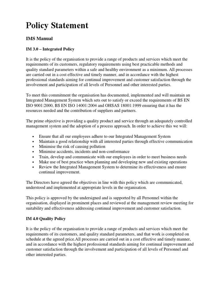 policy-statement-ims-manual-pdf-iso-9000-occupational-safety-and
