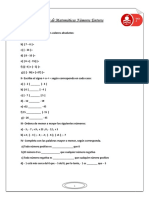 Guía de Matemáticas Números Enteros