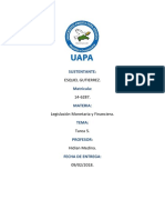 Tarea V de Legislacion Monetaria y Financiera