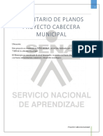 Inventario de Planos Proyecto Cabecera Municipal