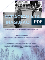 Invitacion A La Inaguracion