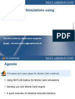 Monte Carlo Simulations Using Matlab: Vincent Leclercq, Application Engineer Email: Vincent - Leclercq@