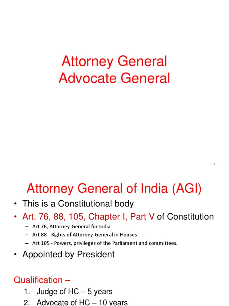 Differences Between AGI and Advocate General | PDF | Attorney General ...